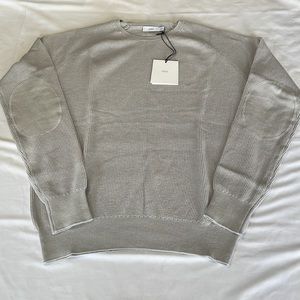Onia Waffle Cotton Cashmere Sweater in Grey sizes M and L